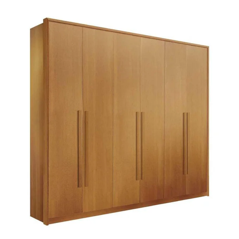 Guarda Roupa Casal 100% MDF 6 Portas 6 Gavetas 278cm Anápolis Cinamomo - Valverde