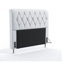 Ver imagem 1 de Cabeceira Sirius 160 Queen Courino Branco Aradecor