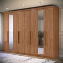 Ver imagem 3 de Guarda Roupa Roupeiro Casal Espelhos 8 Portas 4 Gavetas Master New 8.4 Jatoba Santos Andirá