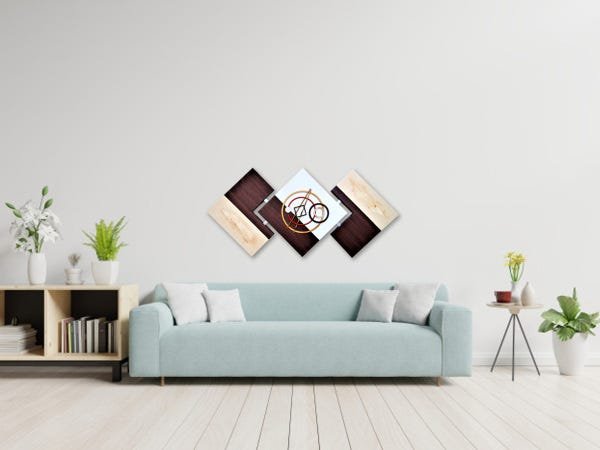 Quadro Decorativo Para Mesa de Jantar Modelo Una Abstrato - 2