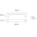 Ver imagem 2 de Puxador Piaui Níquel Escovado Linha Premium Torralba 3269 - 224 Mm