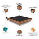 Ver imagem 3 de Cama Queen Base Box 160cm Many P02 Sintético Caramelo - Mpozenato