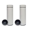 Ver imagem 1 de Kit 2 Garrafa Térmica Aço Inox Termômetro Digital Led 500ml Branco