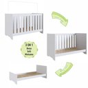Ver imagem 5 de Berço Infantil Bebê Aconchego 3 Regulagens de Altura Elegante Branco - Completa Móveis