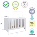 Ver imagem 4 de Berço Infantil Bebê Aconchego 3 Regulagens de Altura Elegante Branco - Completa Móveis