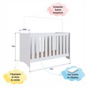 Ver imagem 3 de Berço Infantil Bebê Aconchego 3 Regulagens de Altura Elegante Branco - Completa Móveis