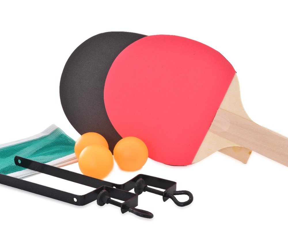 Kit 2 Raquete Tenis de Mesa Ping Pong Lisa Rede