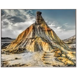 Quadro Decorativo Com Moldura Preto Deserto de Tudela S02 70x100 - Lyam Decor - 1