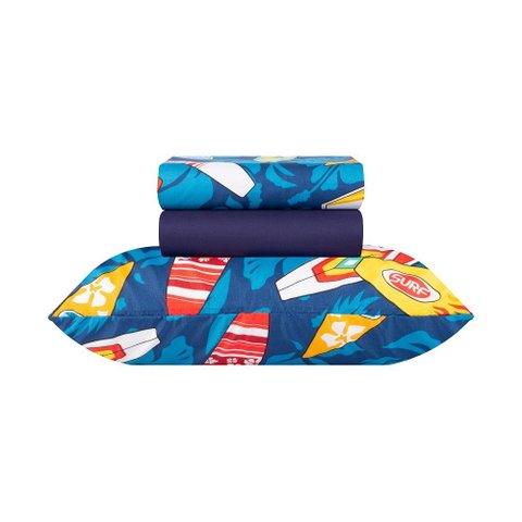 Jogo de Lençol Solteiro Infantil Toque Macio Duplo 3 Peças Menino e Menina 100% Poliéster Sultan