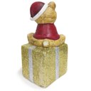 Ver imagem 4 de Ursinho Decorativo Natalino com Base Presente e LED 19cm