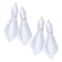 Ver imagem 3 de Kit 4 Anéis para Guardanapo Pérola Duplo Natal 4 X 3cm Argola de Metal Prata