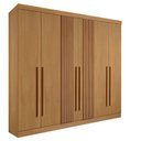 Ver imagem 1 de Guarda Roupa da Vinci Plus Ripado 6 Portas 100% Mdf - Cinamomo