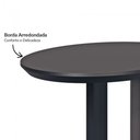 Ver imagem 2 de Mesa de Canto Tb604 60cm 100% Mdf Preto Fosco Dalla Costa