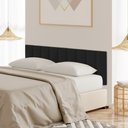 Ver imagem 1 de Cabeceira Estofada Modulada para Cama Queen Casal 160cm Preto