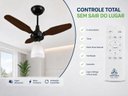 Ver imagem 3 de Ventilador Teto Venti-Delta Eco Ventus Inverter 55W Controle Remoto Bivolt Preto Imbuia