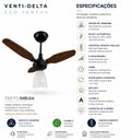Ver imagem 7 de Ventilador Teto Venti-Delta Eco Ventus Inverter 55W Controle Remoto Bivolt Preto Imbuia