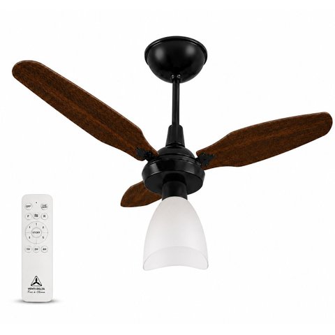 Ventilador Teto Venti-Delta Eco Ventus Inverter 55W Controle Remoto Bivolt Preto Imbuia