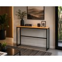 Ver imagem 5 de Mesa Jantar Aparador Bancada Alta Industrial 180x80cm Tampo Bege Pés Preto