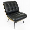 Ver imagem 1 de Poltrona Costela Corino Preto Aya Poltronas