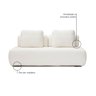 Sofá Encosto Solto Neve Bouclé 1,80 Metros Duo Nest - 7