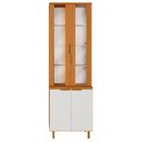 Ver imagem 1 de Paneleiro Cristaleira 4 Portas 227x70 cm MDF Bari Freijo Off Acetinado Poliman