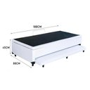 Ver imagem 3 de Cama Box Baú Auxiliar Solteiro Corino Espuma 8cm 45x88x188 Branco