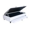 Cama Box Baú Auxiliar Solteiro Corino Espuma 8cm 45x88x188 Branco - 1