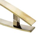 Ver imagem 2 de Puxador Portas Duplo Aço Inox Antique Ouro Velho Lugui 80 cm para portas: pivotantes/madeira/vidro