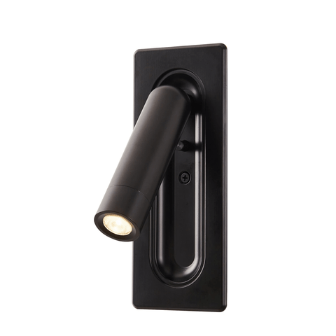 Luminária de Leitura de Embutir Preto Led 3000k 3w Ds8332 Delis