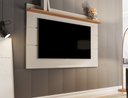 Ver imagem 2 de Painel para TV 65" Simples Sala Quarto com 1 PrateleiraVivare 1,60 Anto:OffWhite/Nature