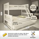 Ver imagem 2 de Treliche com Gavetas Cama Casal Solteiro de Madeira Flex Exclusivo Totalità