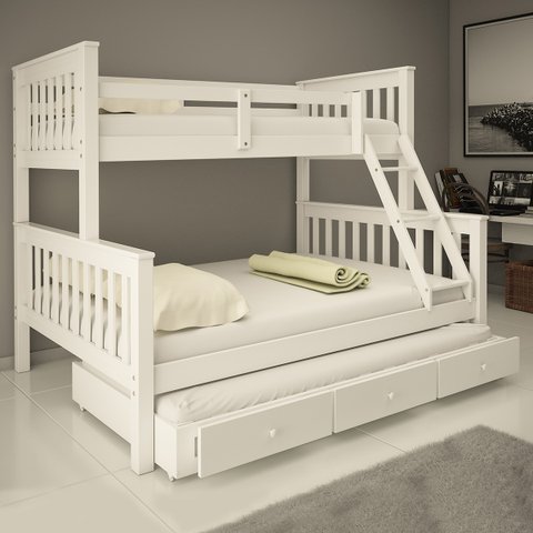 Treliche com Gavetas Cama Casal Solteiro de Madeira Flex Exclusivo Totalità