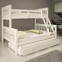 Ver imagem 1 de Treliche com Gavetas Cama Casal Solteiro de Madeira Flex Exclusivo Totalità