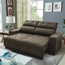 Ver imagem 1 de Sofá Retrátil/Reclinável Belga 1,80m Suede Velut com Molas no Assento