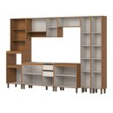 Ver imagem 3 de Cozinha Completa Venaly 14 Portas 2 Gavetas com Vidro CEC288 Cinamomo/Off White - Henn