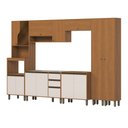 Ver imagem 2 de Cozinha Completa Venaly 14 Portas 2 Gavetas com Vidro CEC288 Cinamomo/Off White - Henn