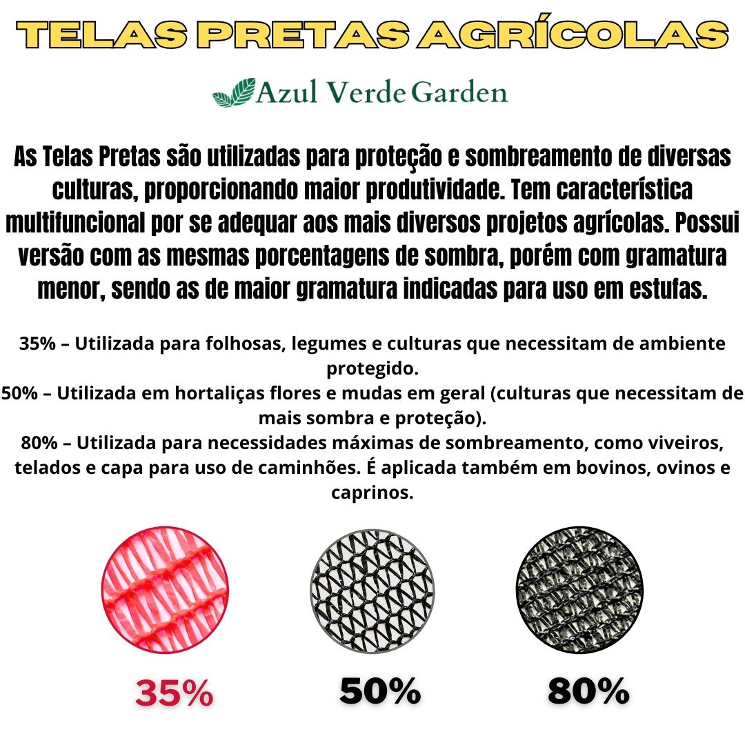 Sombrite 50% Hortas 3x10 Acabamento + Kit Instalação - 5