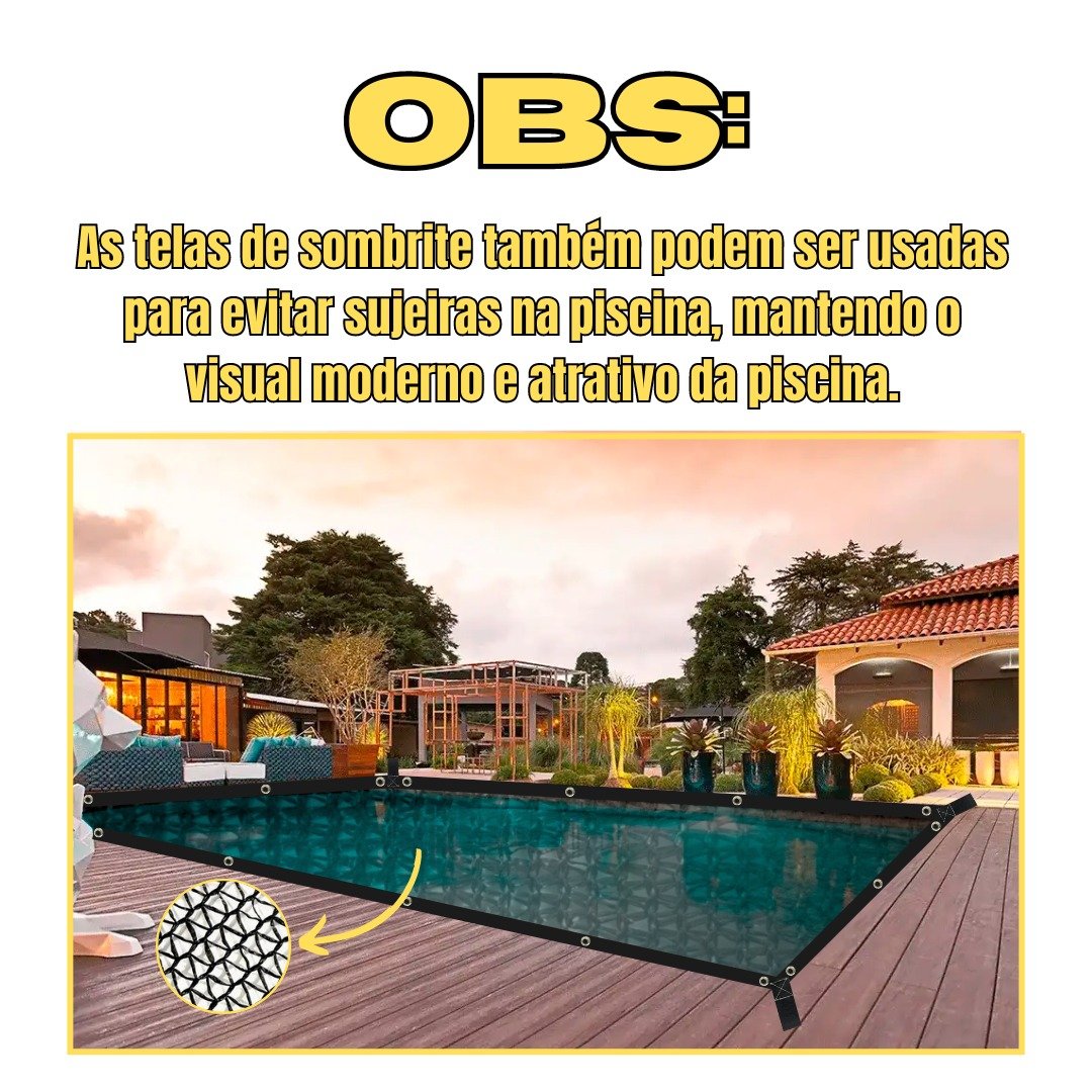 Sombrite 50% Hortas 3x10 Acabamento + Kit Instalação - 3
