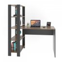 Ver imagem 2 de Mesa Escrivaninha Match 3 Prateleiras Pinho/Preto - Pnr Móveis