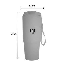 Copo Térmico Aduze Redsip com Alça de Transporte Preto 900ml - 5