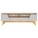 Ver imagem 3 de Rack para Sala de Estar Tv 70 Pol 180cm Morello B02 Off White Naturalle - Lyam Decor