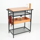 Ver imagem 2 de Carrinho Auxiliar para Churrasco Estilo Industrial com Tampo em Eucalipto