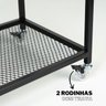 Carrinho Auxiliar para Churrasco Estilo Industrial com Tampo em Eucalipto - 6