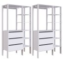 Ver imagem 1 de Kit 2 Módulos para Closet 3 Gavetas Db001 Branco Pp Milani Store