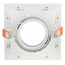 Ver imagem 3 de Kit 3 Spot Quadrado Embutir Gesso Recuado Branco Direcionavel Corredor Zan09