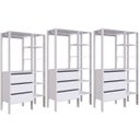 Ver imagem 1 de Kit 3 Módulos para Closet 3 Gavetas Db001 Branco Pp Milani Store