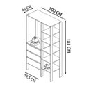 Ver imagem 5 de Kit 3 Módulos para Closet 3 Gavetas Db001 Branco Pp Milani Store