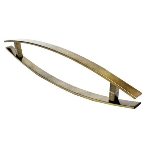 Puxador Portas Duplo Aço Inox Antique Ouro Velho Lugui 1 m para portas: pivotantes/madeira/vidro