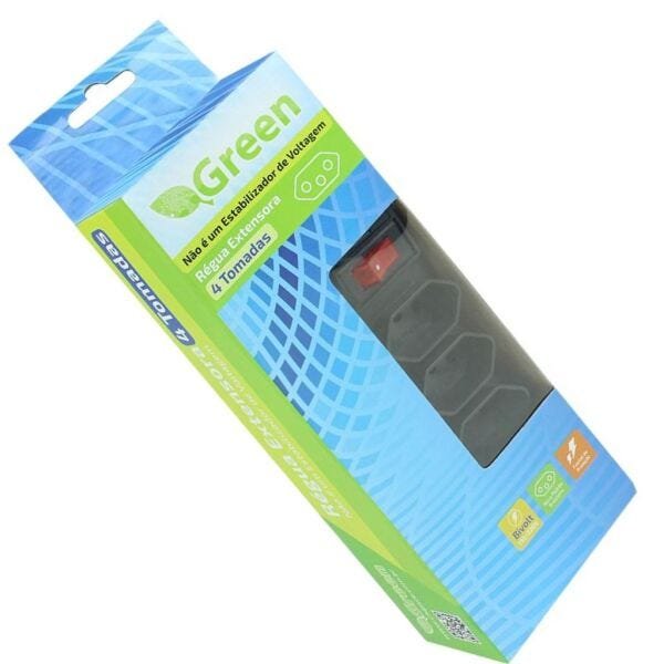 Filtro de Linha Regua Extensora 4 Tomadas Green Bivolt 127/220V 075-8514 - 3