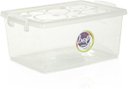 Ver imagem 1 de 4 Caixas Organizadoras Com Alça Trava Cristal 4L Bel Ordene